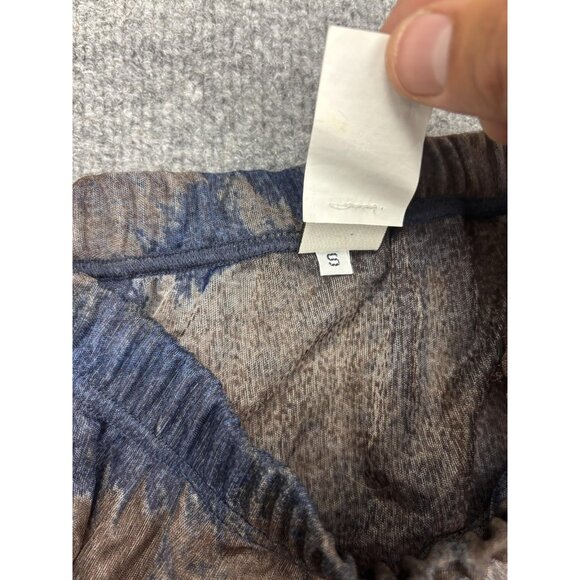 Lilith Jacket Skirt Set Womens Medium Small Blue Brown Mesh Sheer Made in France - Picture 8 of 11